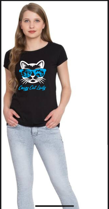 Women black colour t-shirt