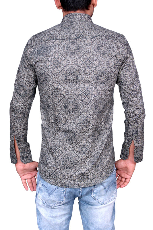 Hunter's men dark green printed shirts A2
