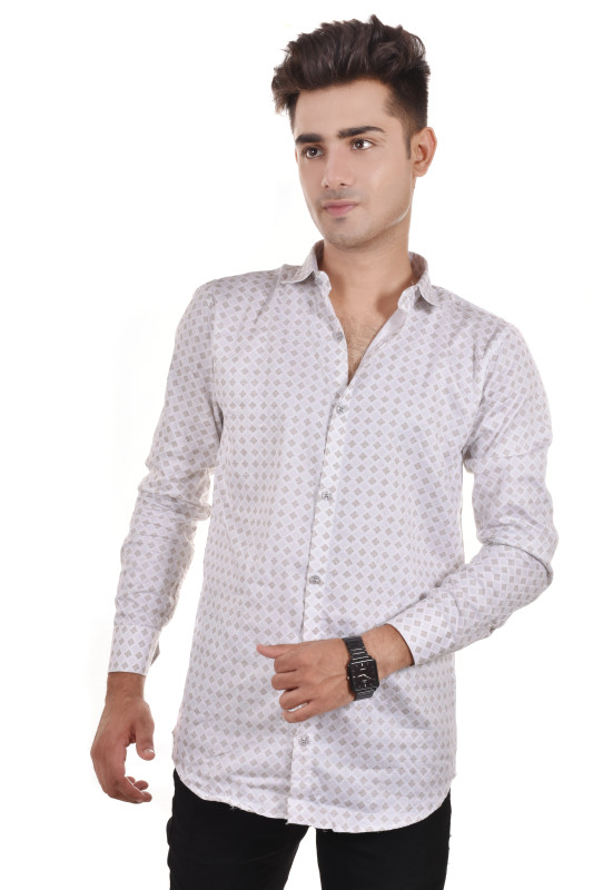 Hunter men's white dotted shirts A5