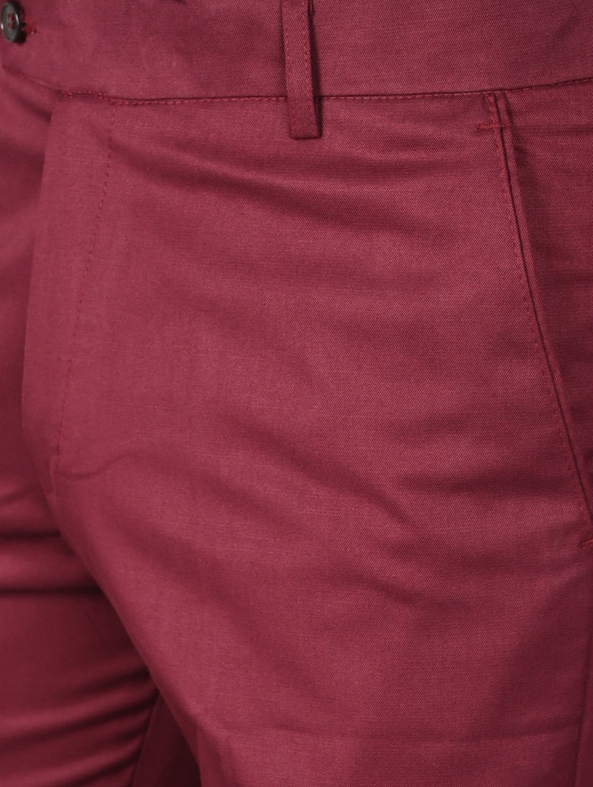 Hunter dark Maroon Colour formal pant