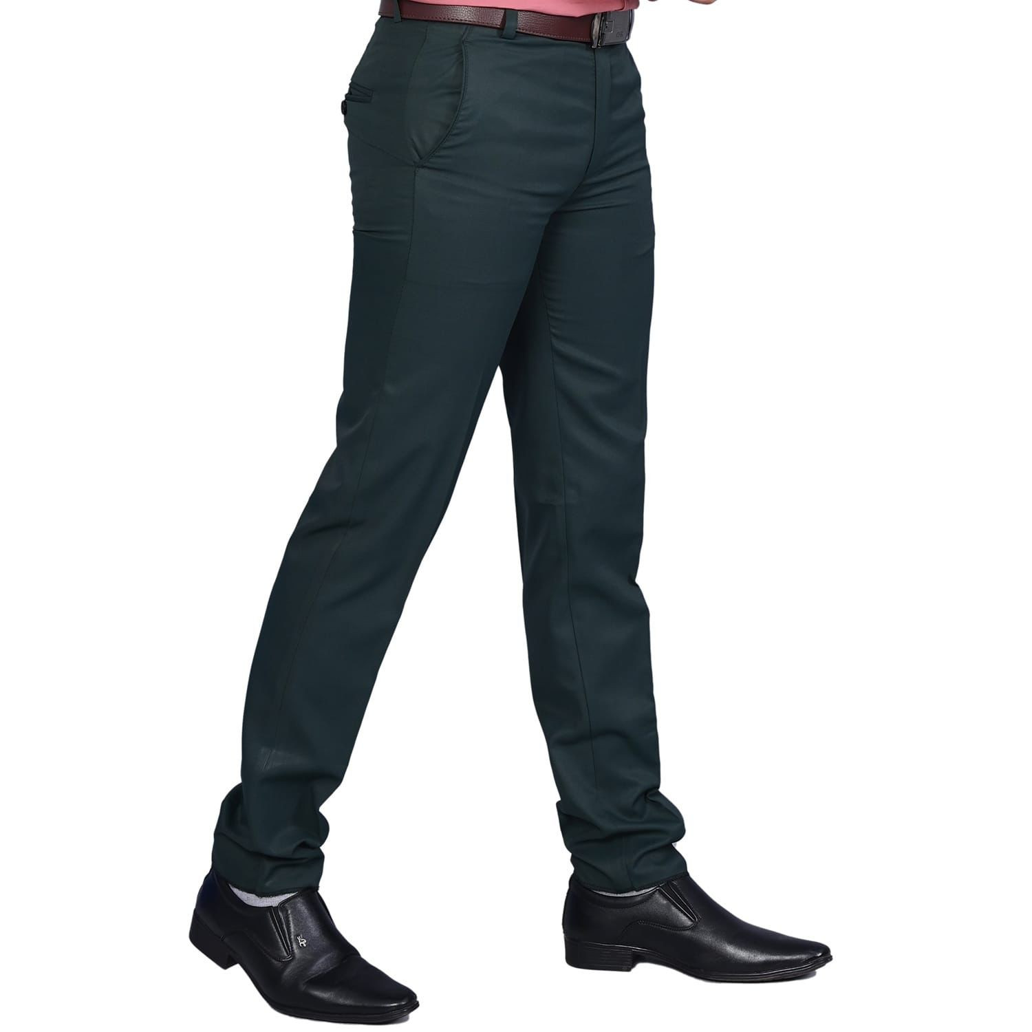 Hunter Dark Green Colour Formal Pant